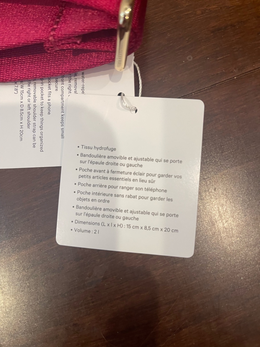 Lululemon everywhere sling bag small 2L berry rumble nwt - Picture 3 of 7